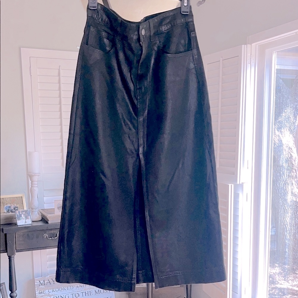 Western Black Midi Skirt